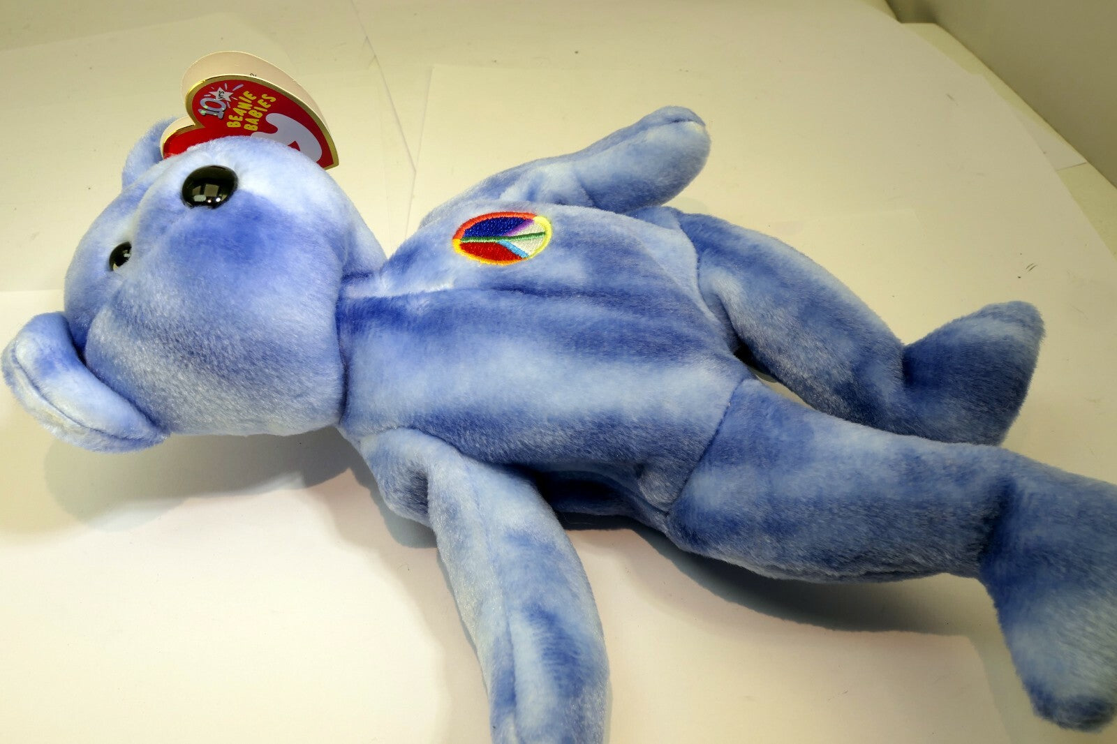 TY Beanie Babies Peace Bear 2003 Teddy Bear 8" new unused with tag 11th Gen. US