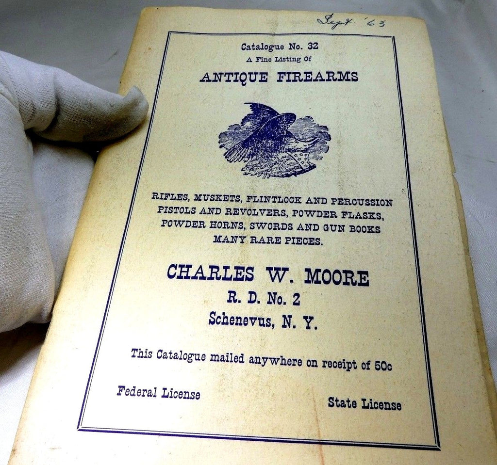 Antiques firearms catalogue no 32 charles w. moore rifles muskets flinlock pistol