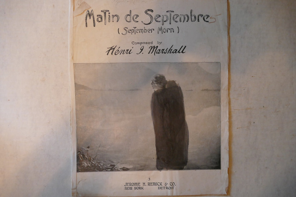 Matin de septembre, sheet music 1913, by henri i. marshall, jerome h. remick & co.