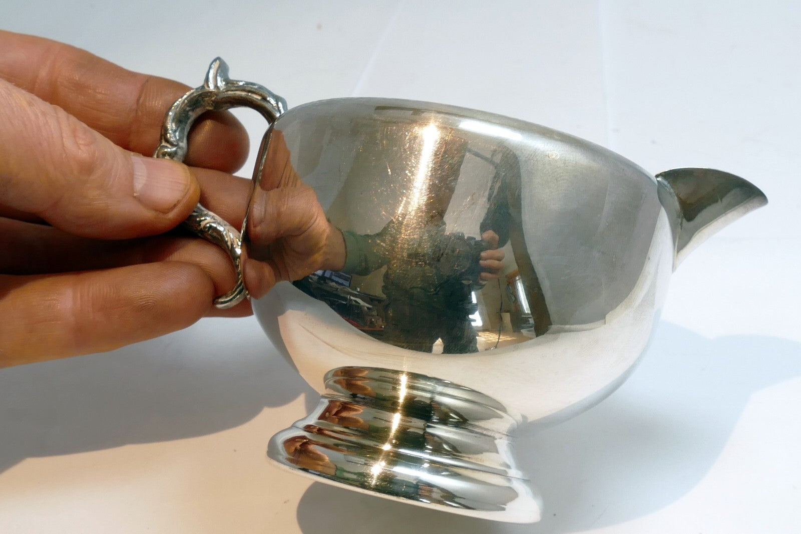 VIKING SILVER  PLATE E P COPPER CREAMER made in Canada  Lead Mounts for Tea