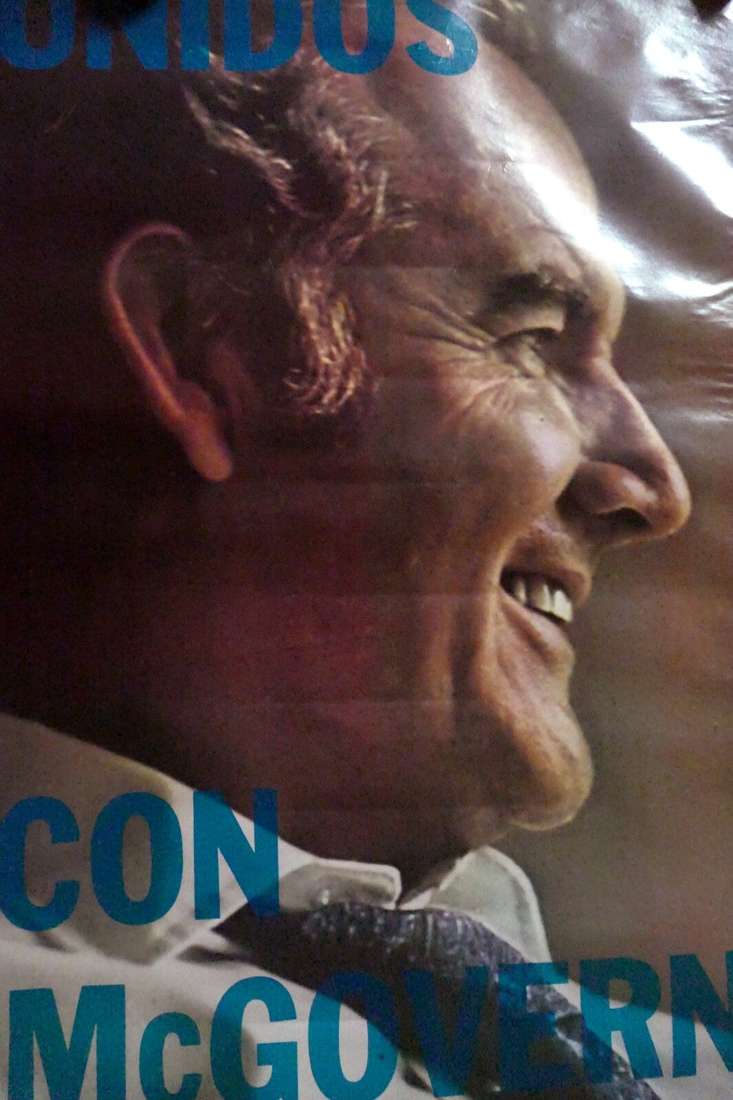 Unidos poster george mcgovern for president 1972 original 21x28" vintage