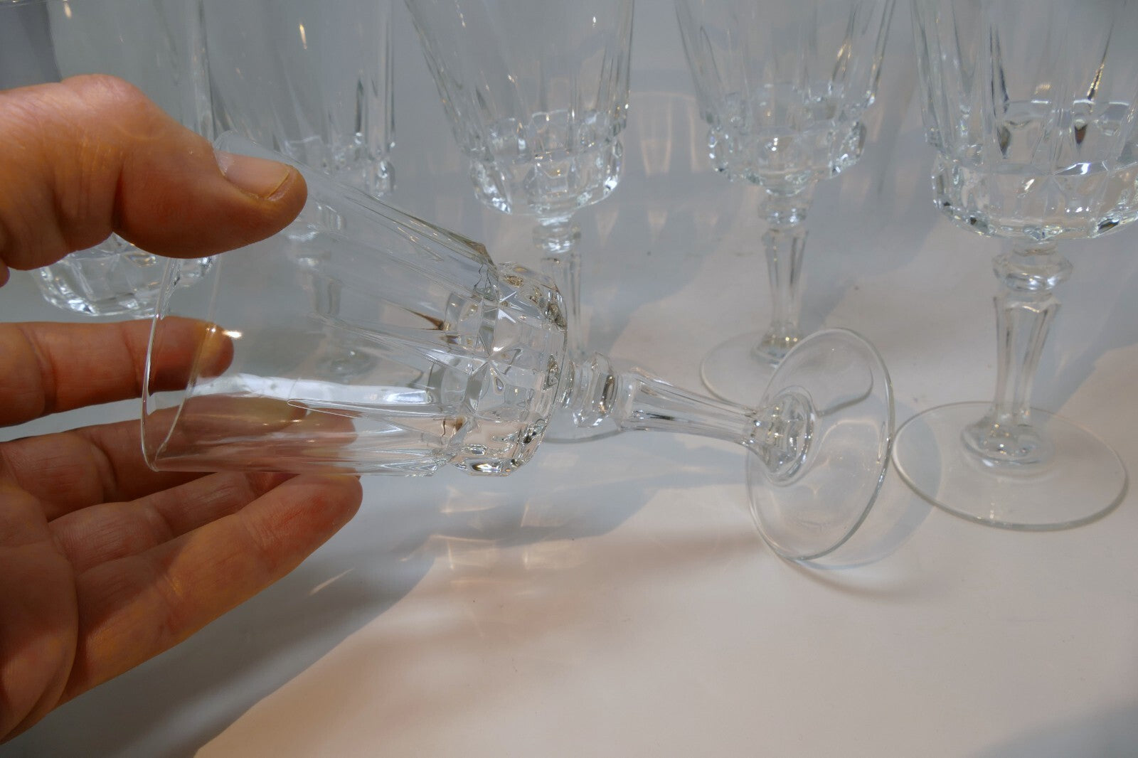 Cristal D'Arques Durand Crystal Chantelle Claret Wine Glass Goblet Set of 6