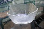 Sasaki Japan Rain Textured Square Clear Glass 5 1/2" Dish Bowl 5.5X5.5X3" deep