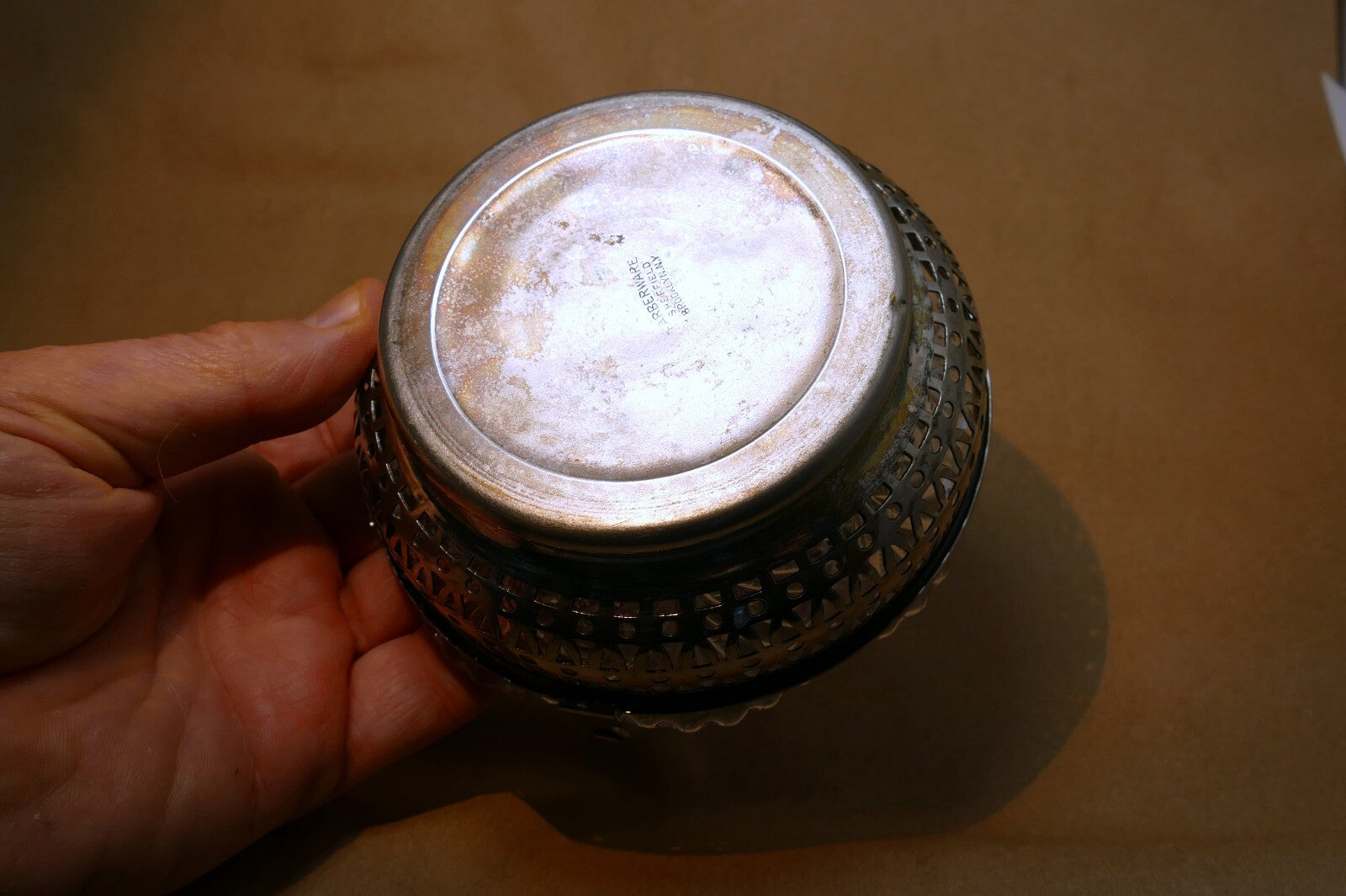Farberware Sheffield Candy Dish Silver plate  Brooklyn NY 4.5" plate trinket