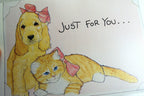 Just for you get well postcard animal shelter north shore league dog cat
