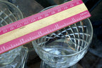 Waterford Goblet Wine Glass Set of 3 lot 5" Tall Square base Diamond