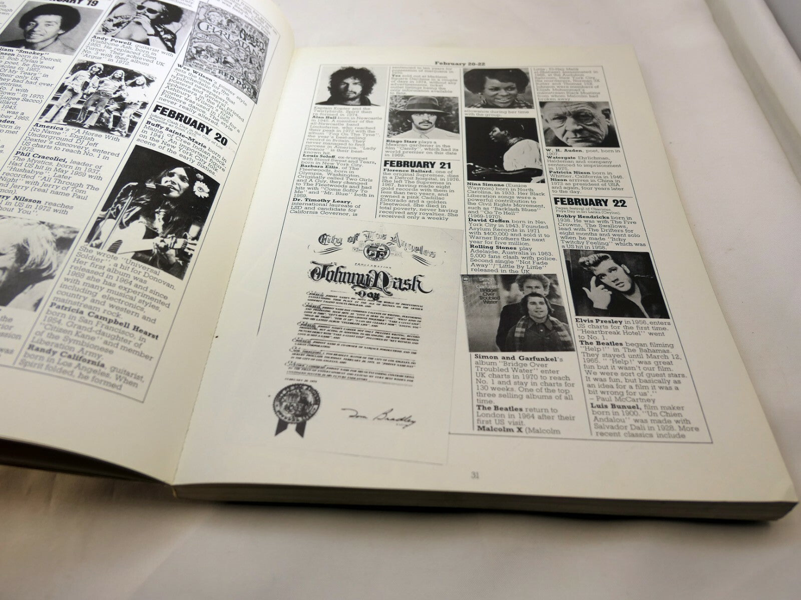 THE ILLUSTRATED ROCK ALMANAC by Pearce Marchbank & Barry Miles (1977)1st Edition