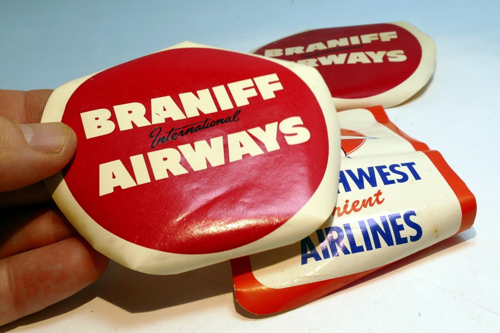 Braniff International Airways 1950s Sticker Decal & Northwest Orient Airlines