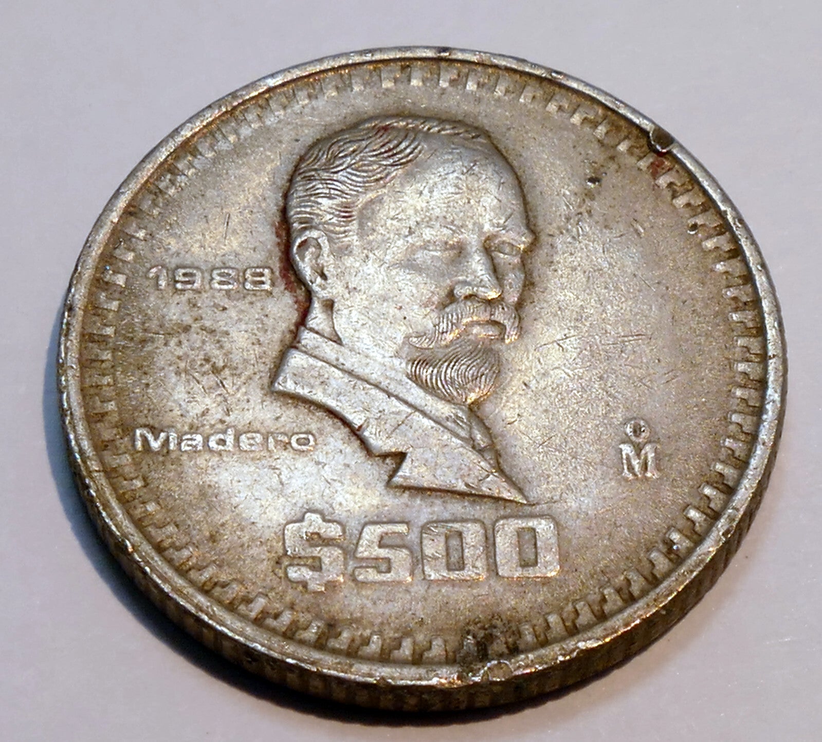 500 pesos 1988 méxico madero coin
