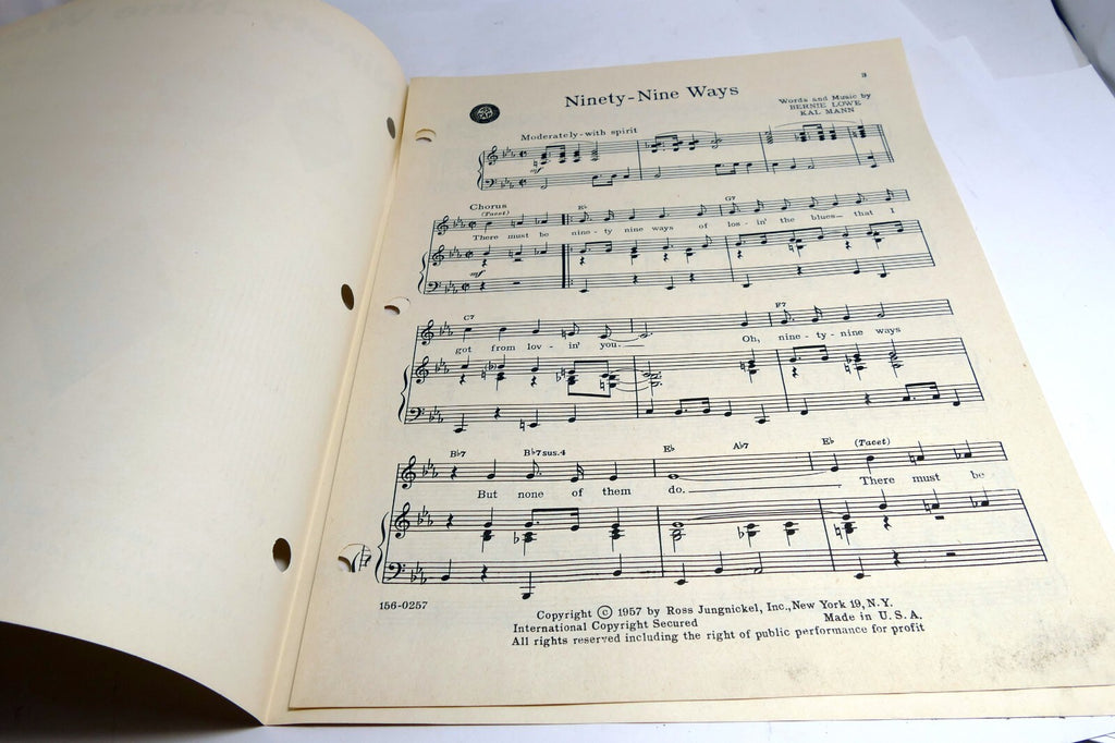 Ninety-Nine Ways by Bernie Lowe Kal Mann 1956 Sheet Music