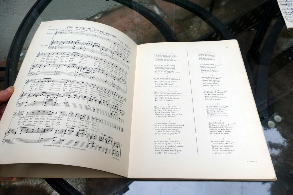 Sixty France Folk-Songs sheet music edited J. Tiersot  1915 Boston USA