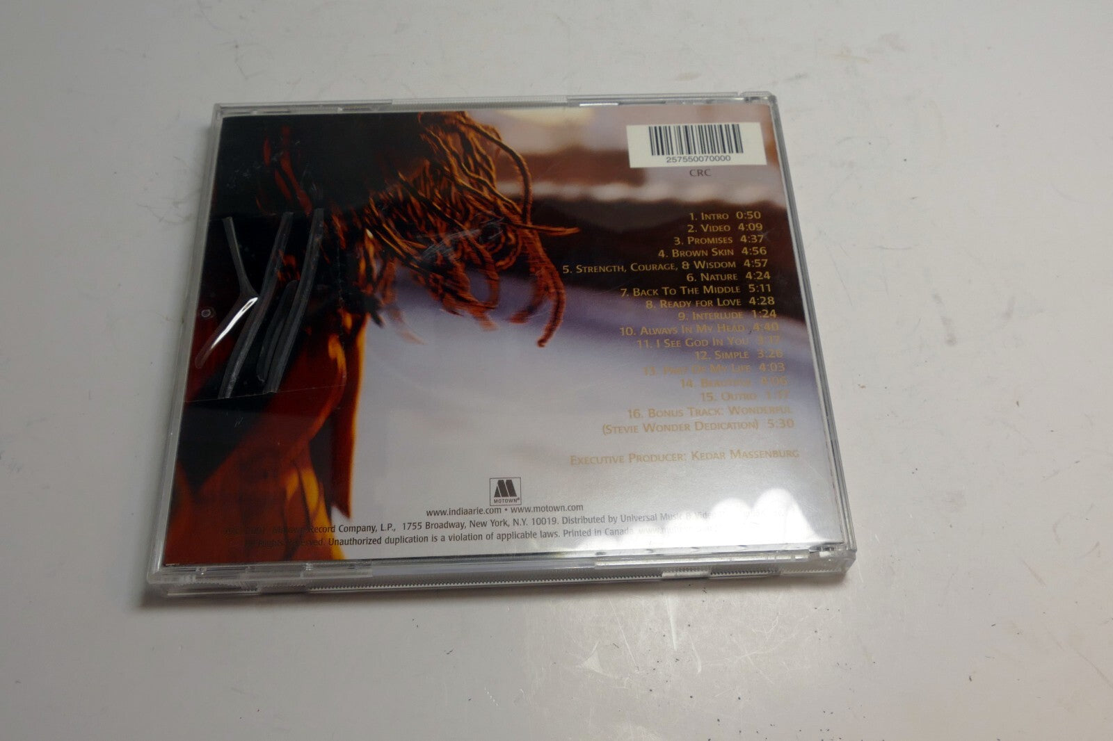 India Arie : Acoustic Soul CD (2001) Motown Record MOTD-3770