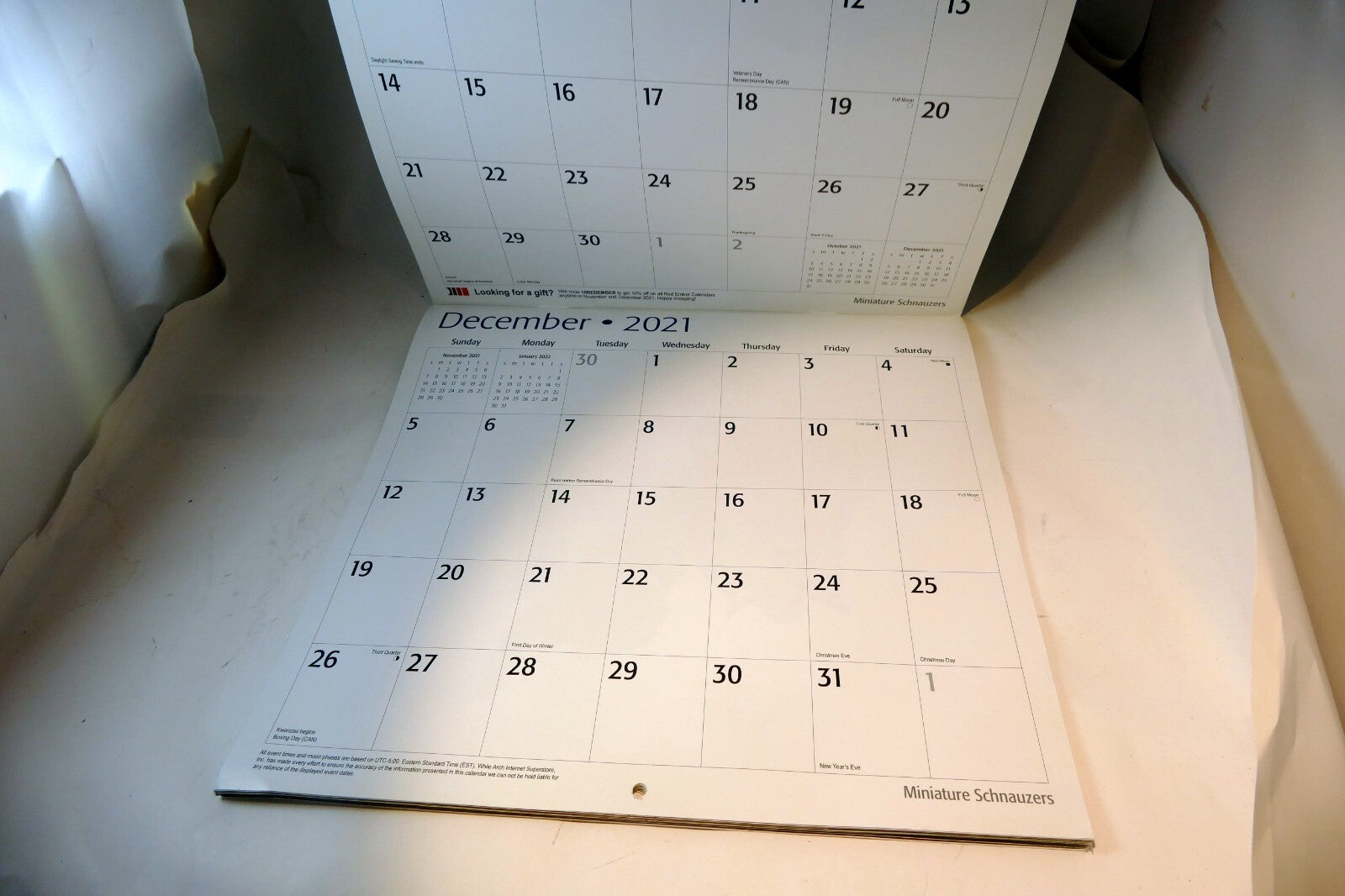 2022 Miniature Calendar puppy dog pics Red Ember family series