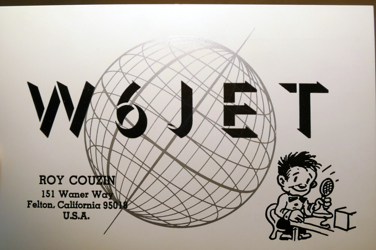 W6jet roy cousin radio add postcard