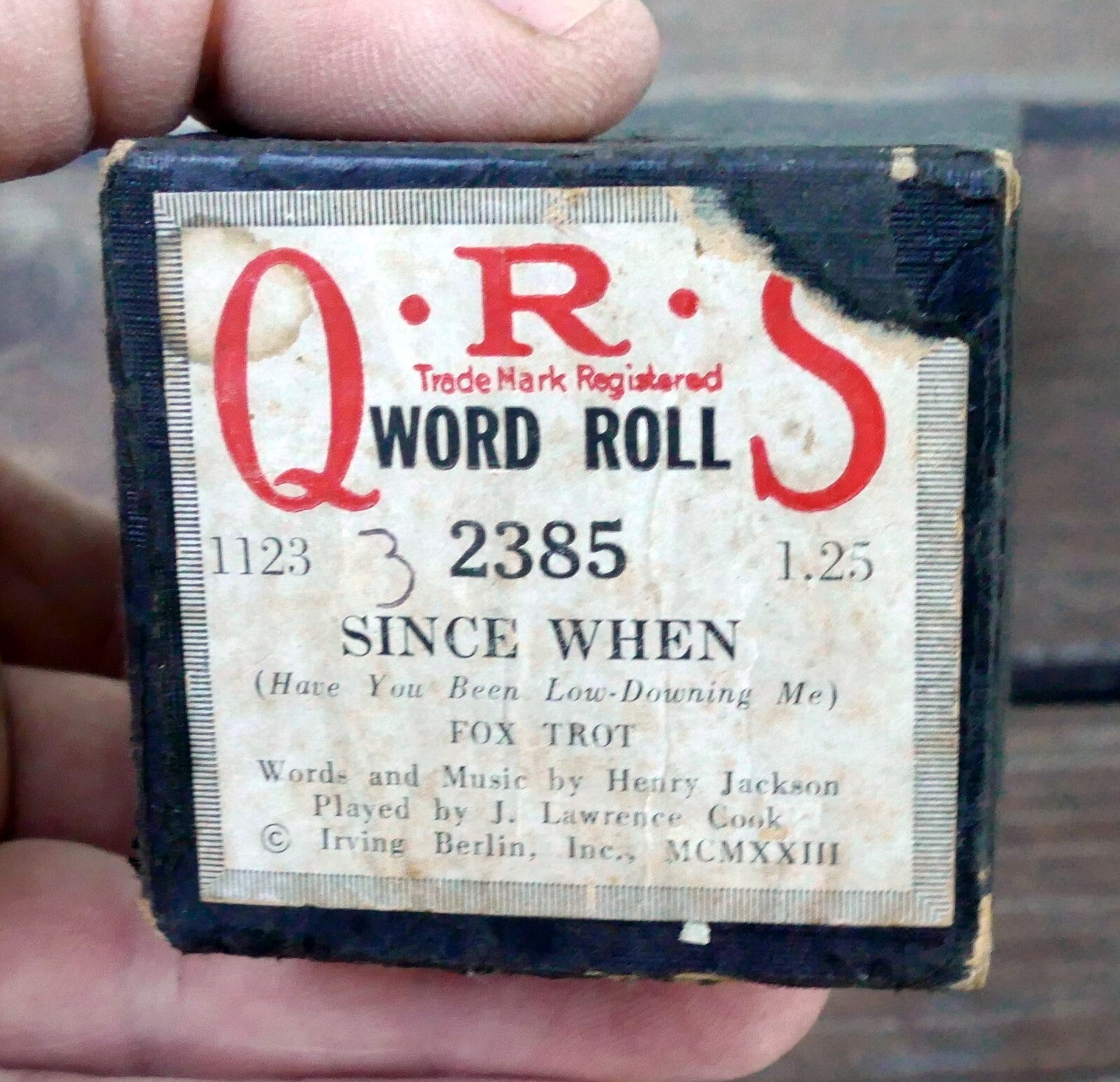 Qrs word roll 2385 since when have you been low downing me by henry jackson