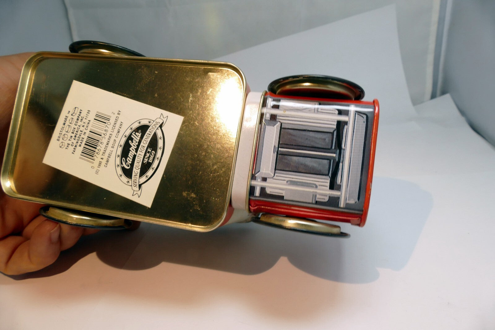 Campbell's Soup Tin Box Co Truck Car With wheels Lid No 83 USA Americana design