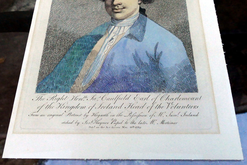 Antique Print - JAMES CAULFIELD-EARL OF CHARLEMONT-HAYNES-HOGARTH - 1782