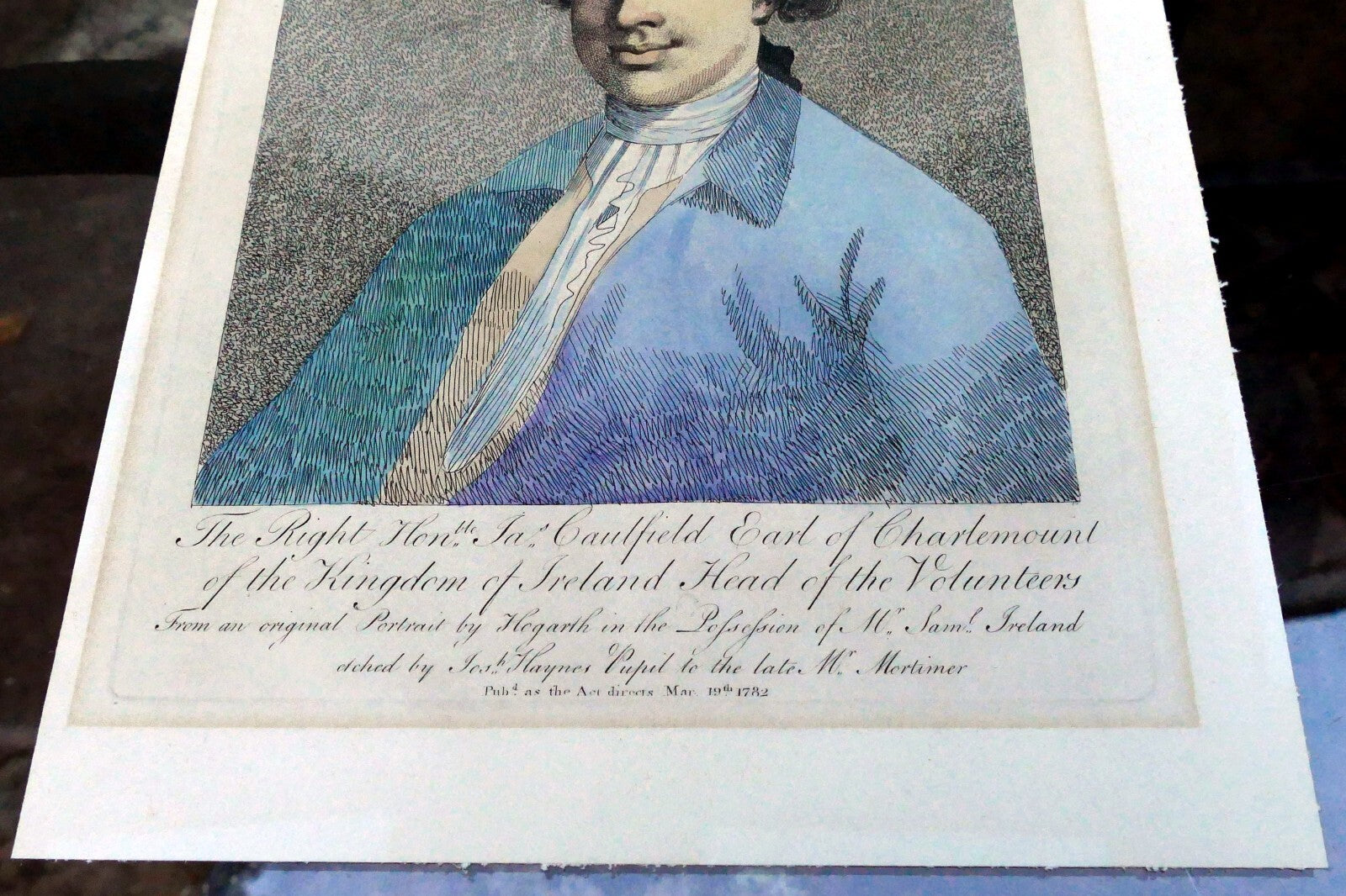 Antique Print - JAMES CAULFIELD-EARL OF CHARLEMONT-HAYNES-HOGARTH - 1782