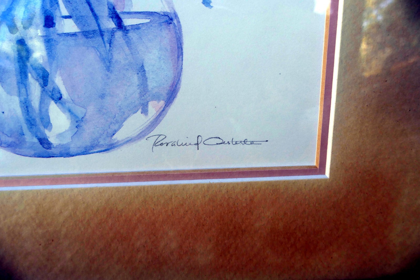 Rosalind Oesterle Watercolor Tulips In Vase Floral Bouquet Painting