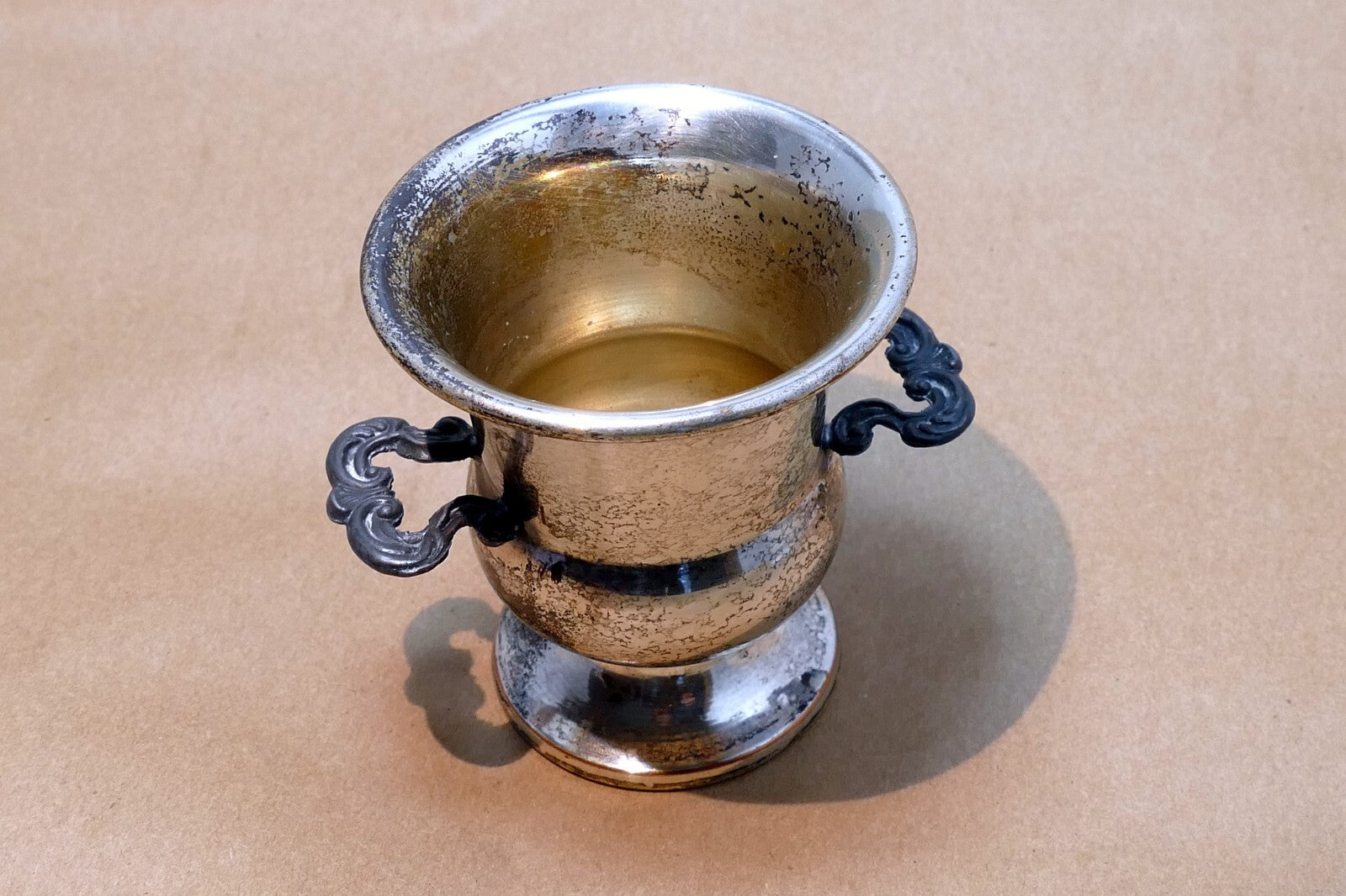 Antique SMP CO Silversmith Silver Copper small bowl dish 2.5X3" small