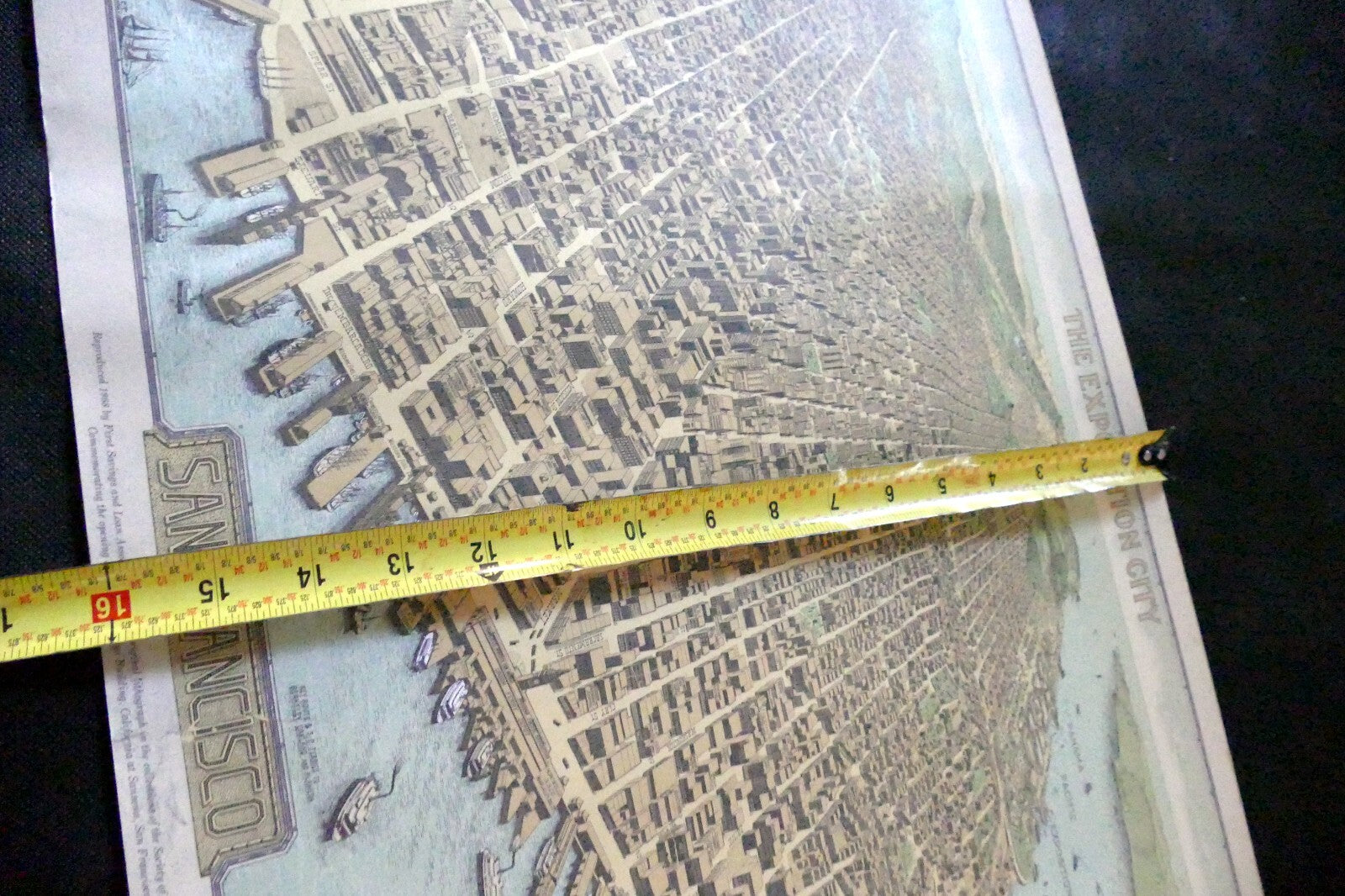 The Exposition City San Francisco 1912 Map Art Print Press Reprint 1970 16X23"