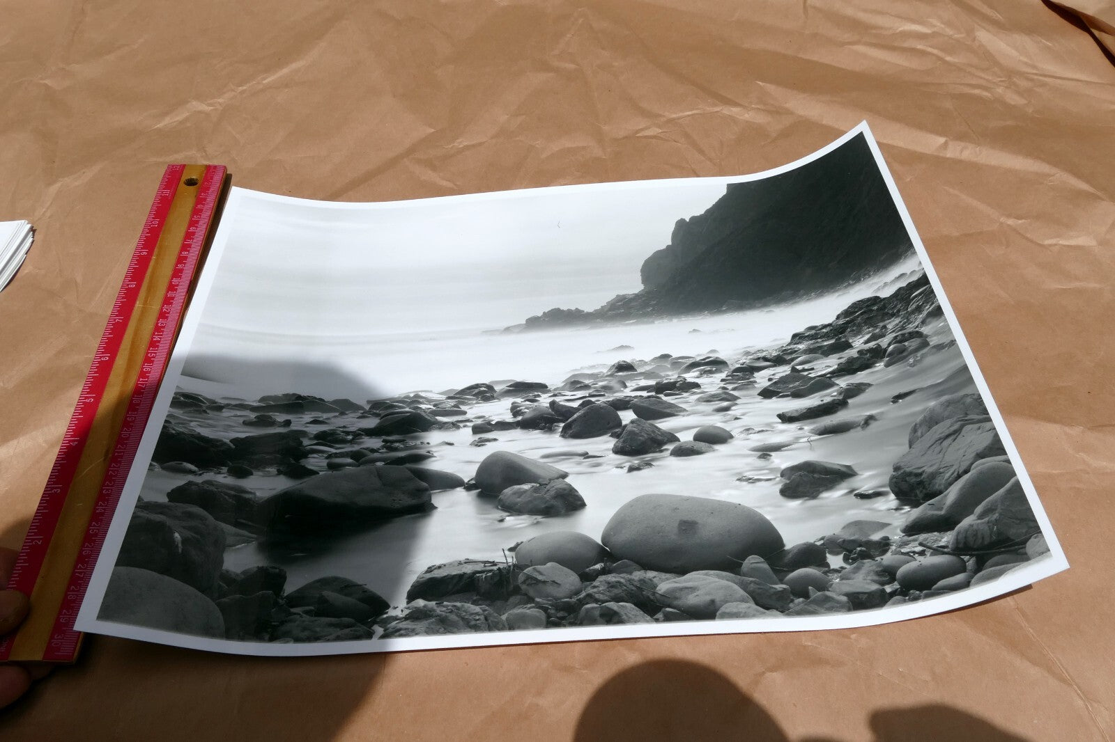 Big Sur California 11X14" Black & white Picture Photo beach Surf Ocean Unsigned