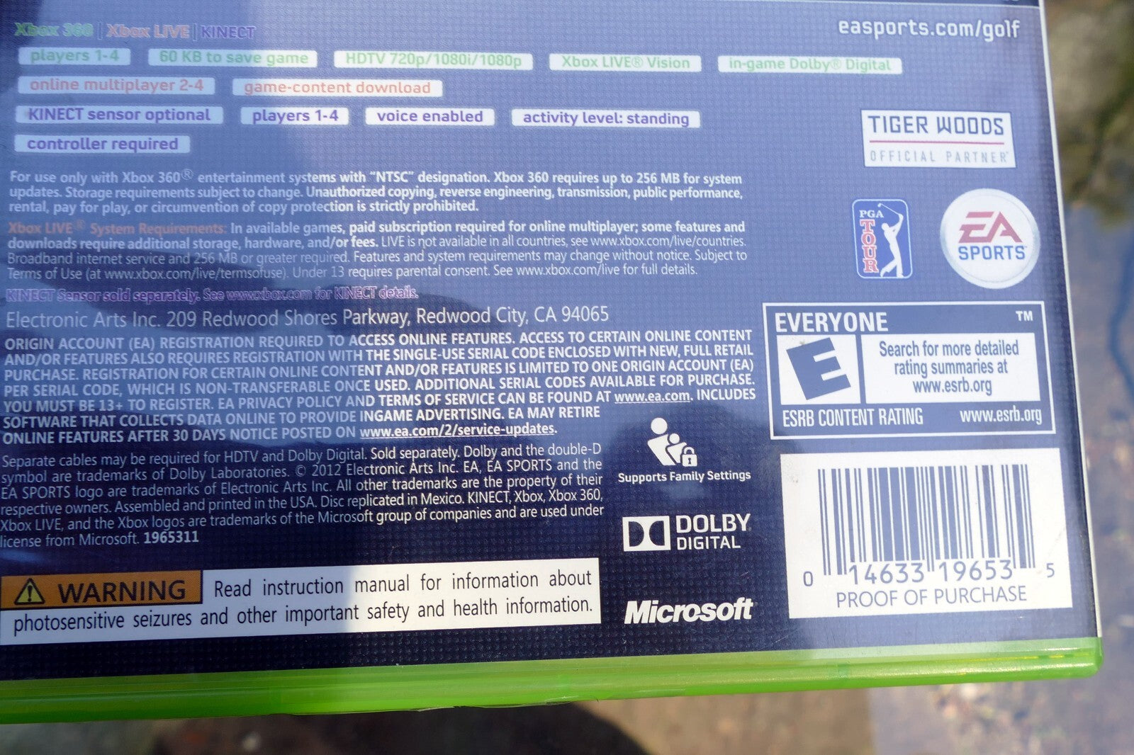 Tiger woods pga tour 13 (for microsoft xbox 360)