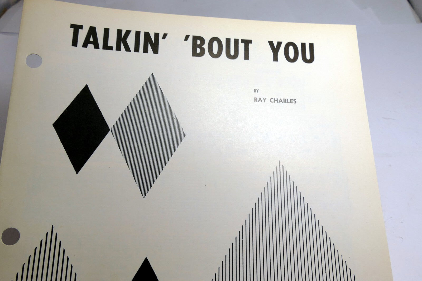 Talkin' 'bout you by ray charles 1958 sheet music