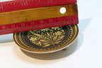 Damascene Black and 24K Gold Footed Decorative Dish Toledo - 7cm floral