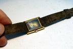 "Cecilia " Gold Tone Ladies  Watch with brown  leather strap