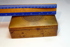 BRONZE AND WOOD TRINKET BOX INDIAN Native Inuit Sun god antique vintage