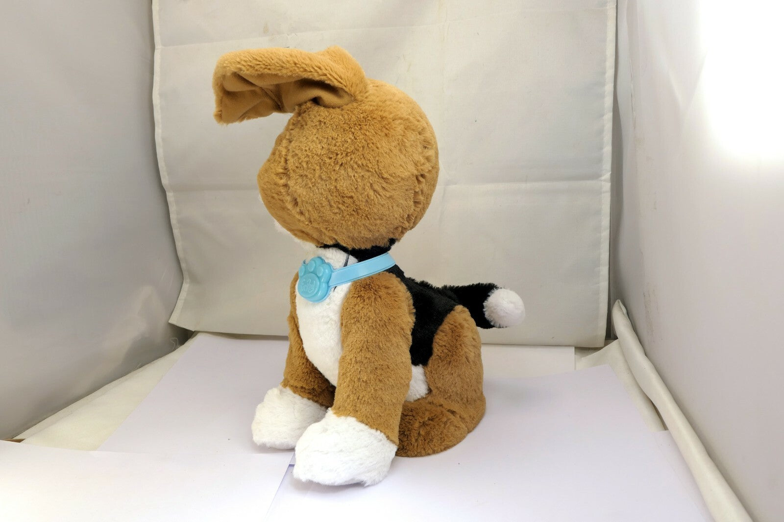 Hasbro Fur Real Friends   Brown White Dog  Barks 10" Large
