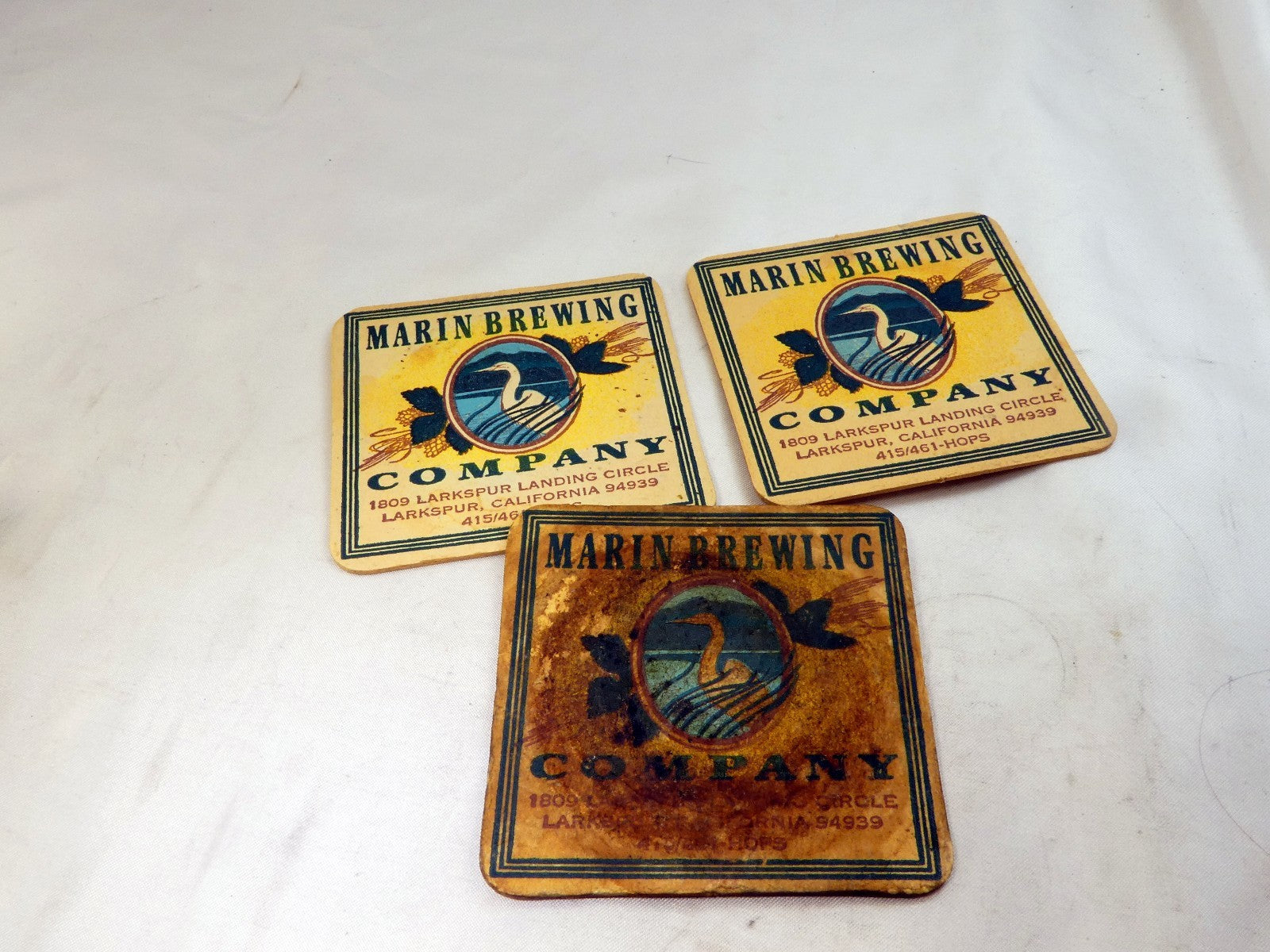 Marin Brewing Co Larkspur California Bar Coaster Beer lot 3