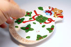 Cookies for Santa Plate Tray Teddy Bear Christmas Toys Bow Holly 8"