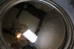 12" Silverplate Round Etched Serving Tray Food Platter Plate Silver Plated Plate