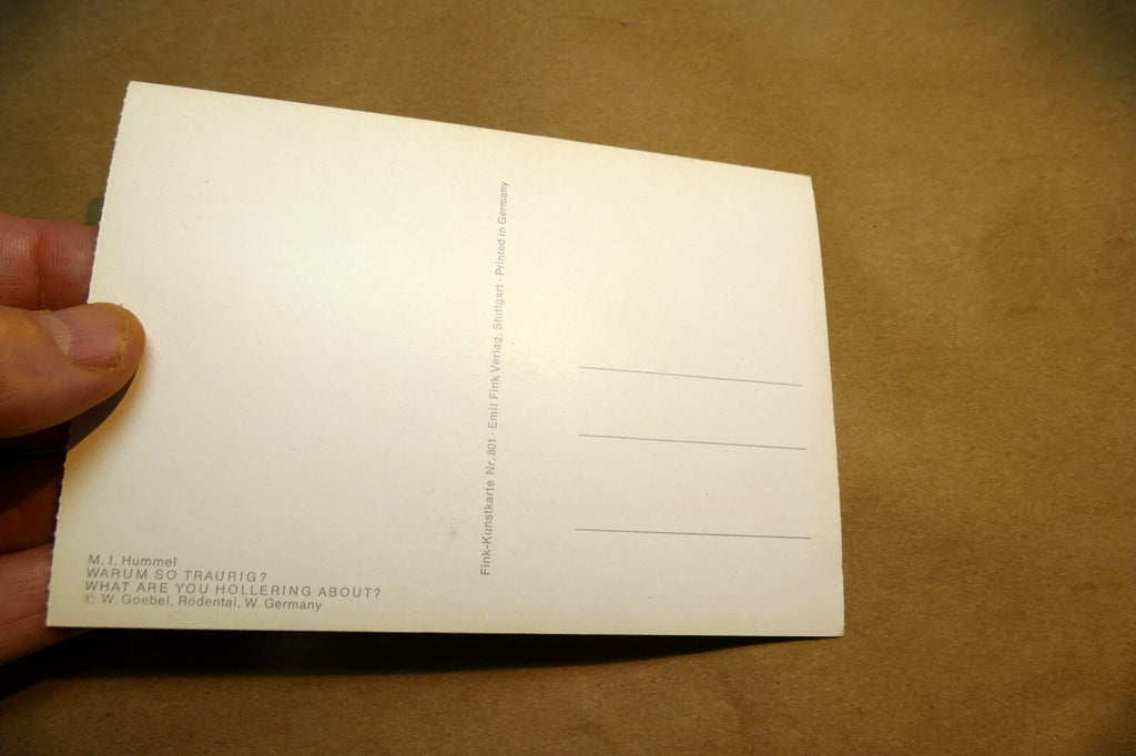 Hummel What are you Hollering about?  Postcard W. Germany Art - Unposted - mint