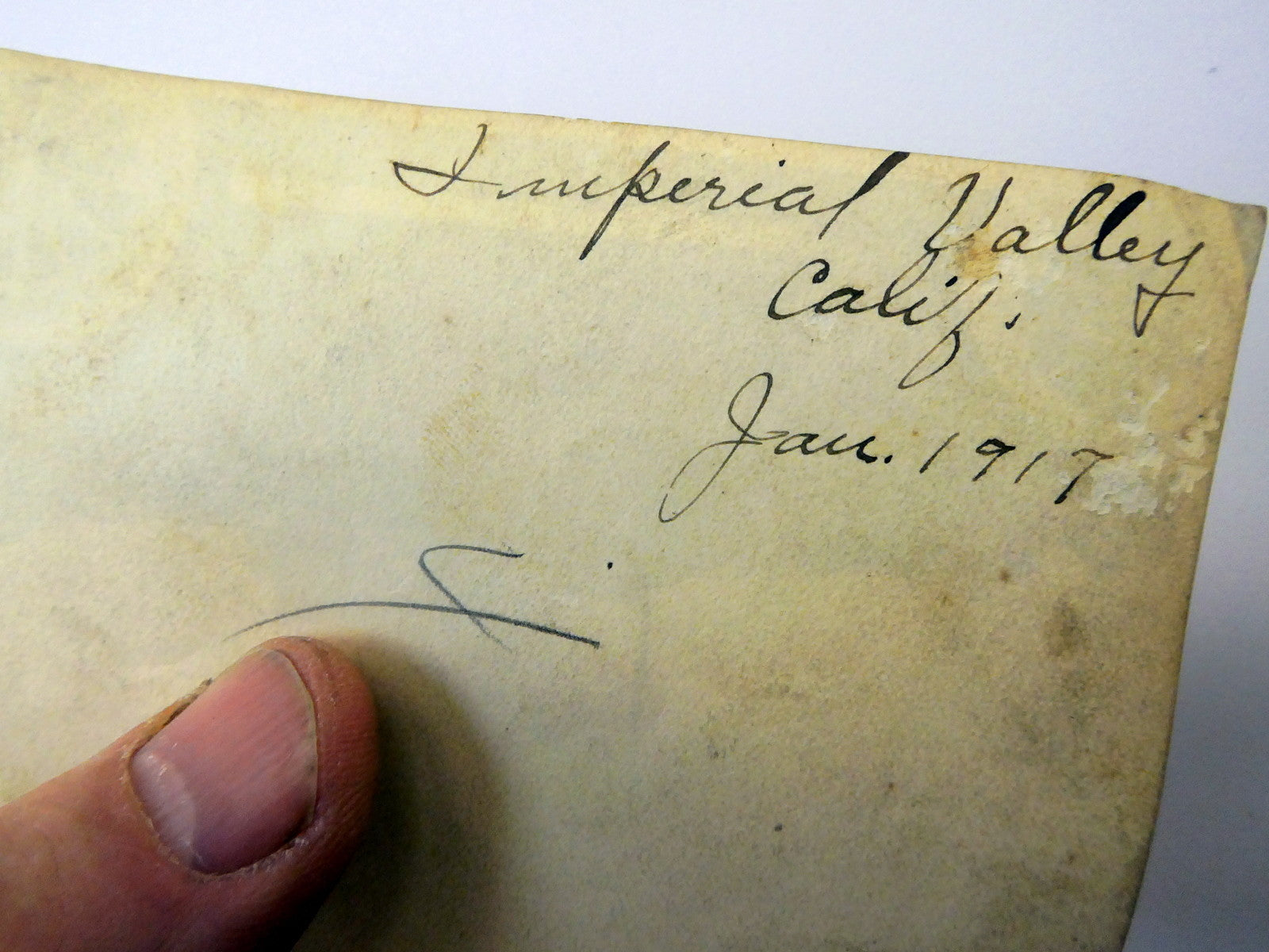 Picture of Two Gentleman in Car VINTAGE ANTIQUE Photograph 5X3" 1917 California