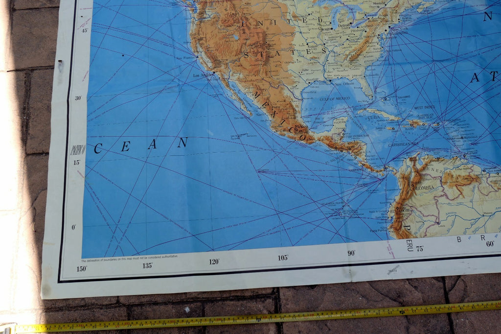NORTH AMERICA ATLANTIC OCEAN - 40X56" extra Large MAP