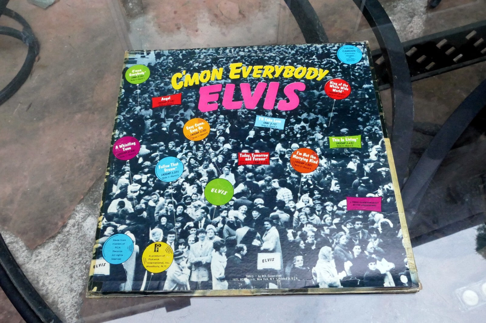 1971 Elvis Presley C'mon Everybody CAS-2518 Pickwick - ALBUM ART COVER ONLY