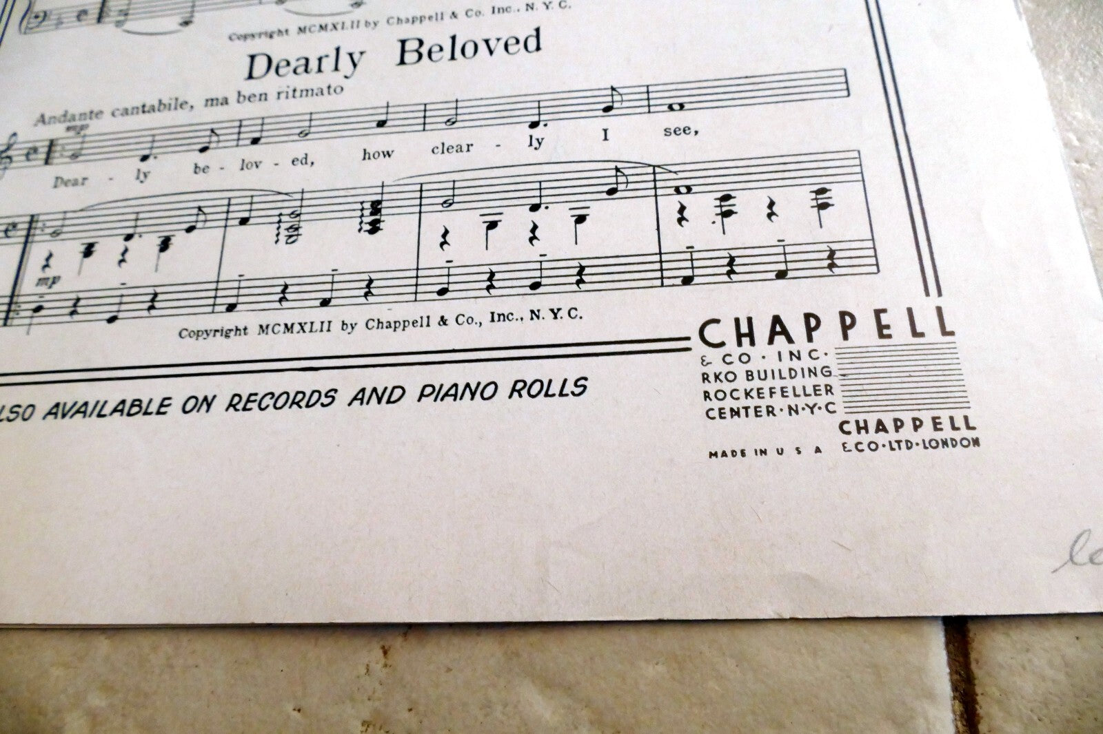 1943 "And Russia Is Her Name" Jerome Kern Sheet Music Red Star Plow WW II Mother