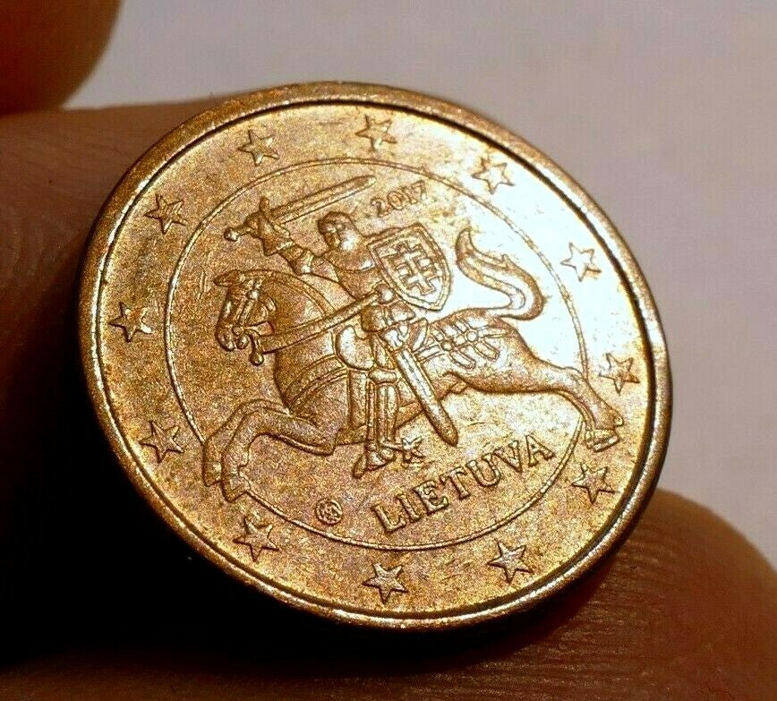 1 euro cent coin 2017 lietuva lithuania