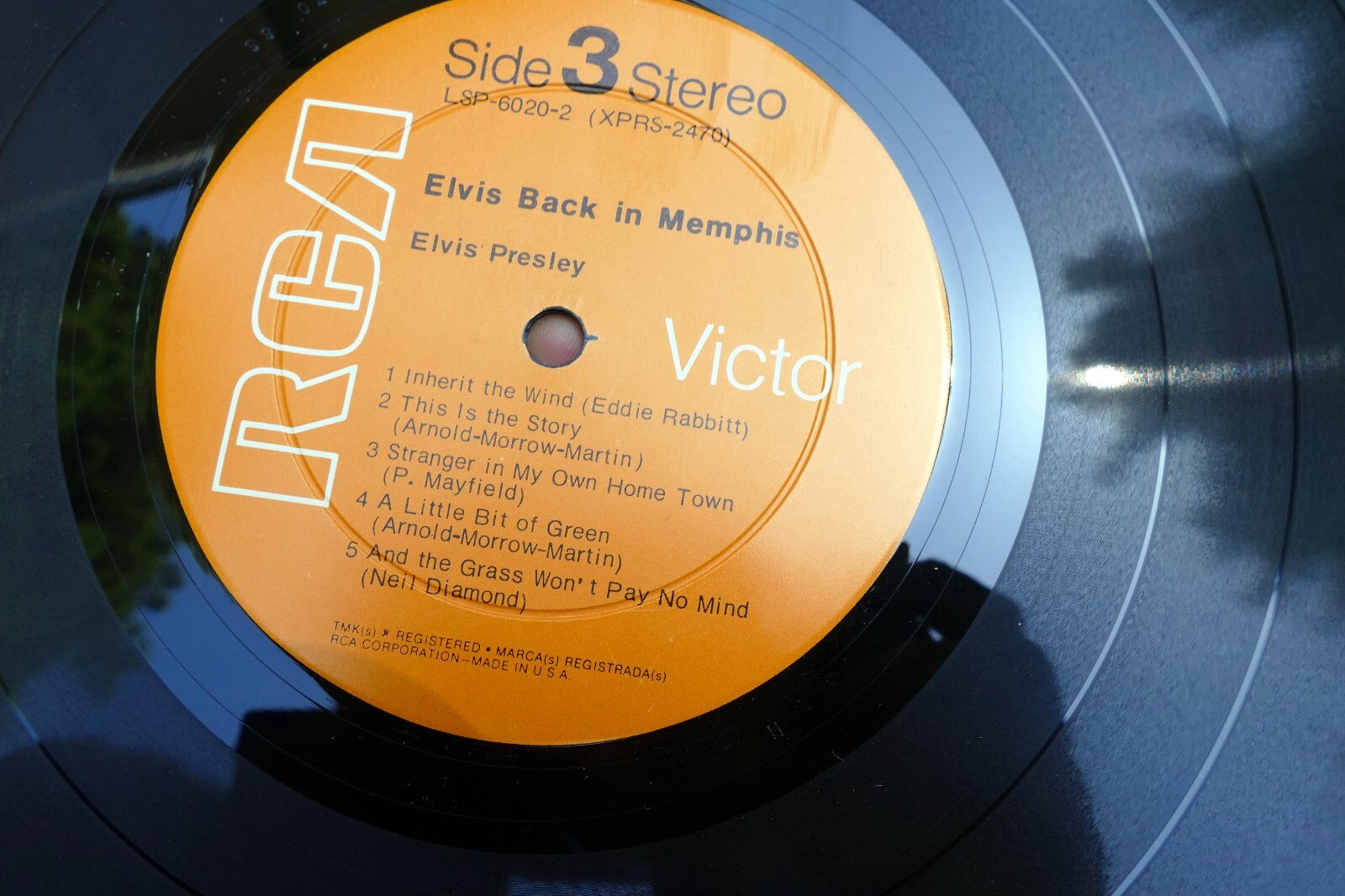 Elvis Presley Back In Memphis Vintage LP Record Album RCA LSP-6020-2 XPRS 2470