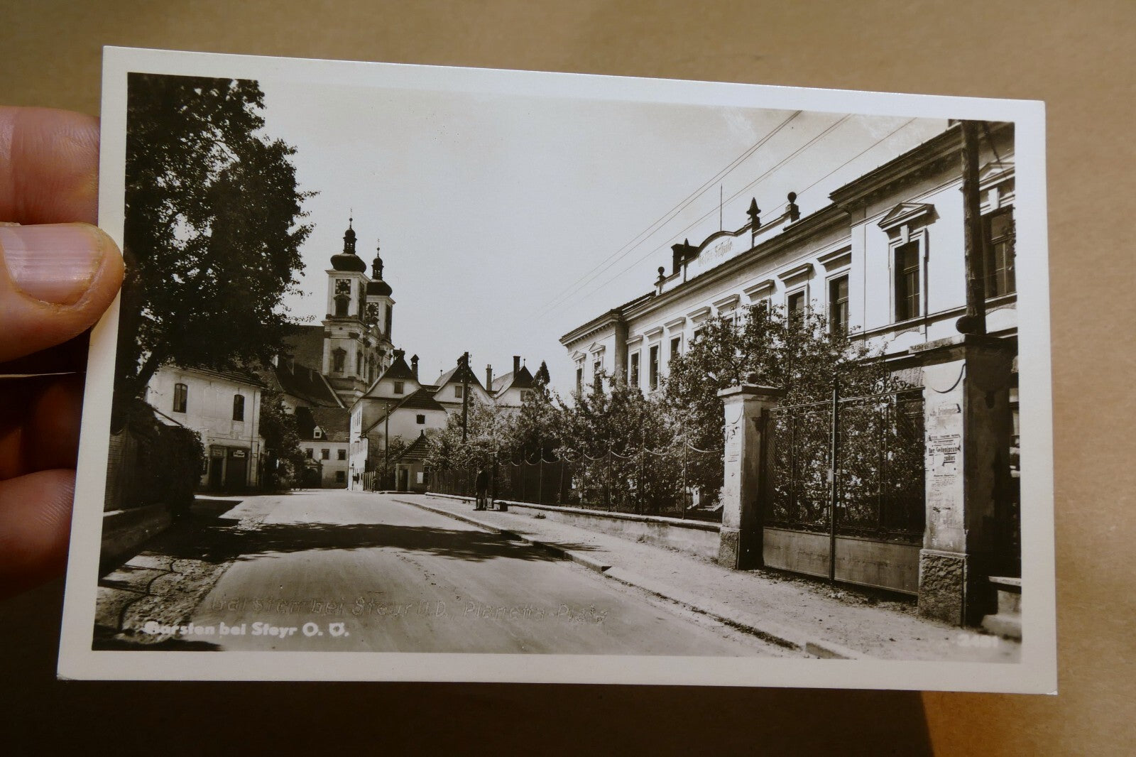 Garsten bei Steyr postcard Black & white Oberösterreich 1920's - unposted