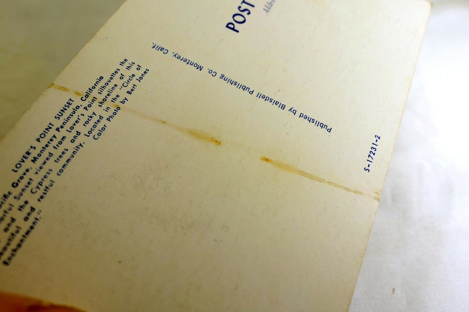 Lower's Point Sunset Monterey California USA Postcard vintage 1970's