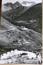 Grossglockner alpine road postcard black & white austria vintage   unposted