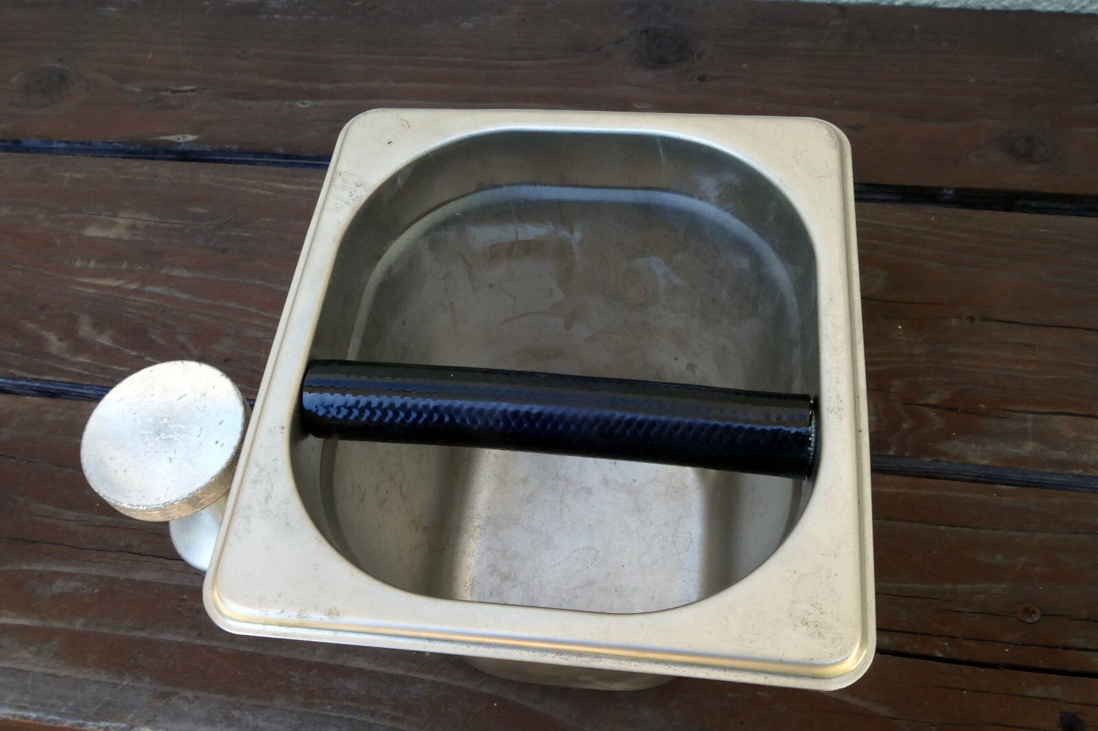Winco SCD-5 Coffee Grounds Knock Box Bar Espresso Residue Container S/S