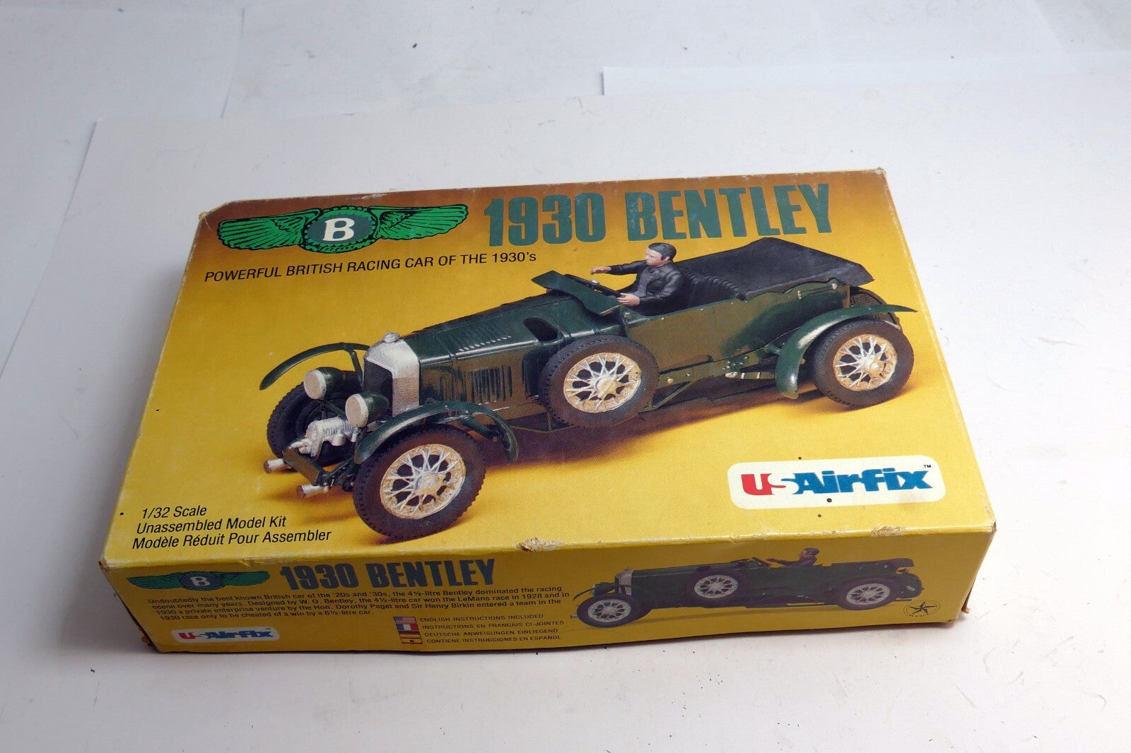 USAirfix 8202 1/32 Scale 1930 Bentley Convertible British Racing Car Model Kit