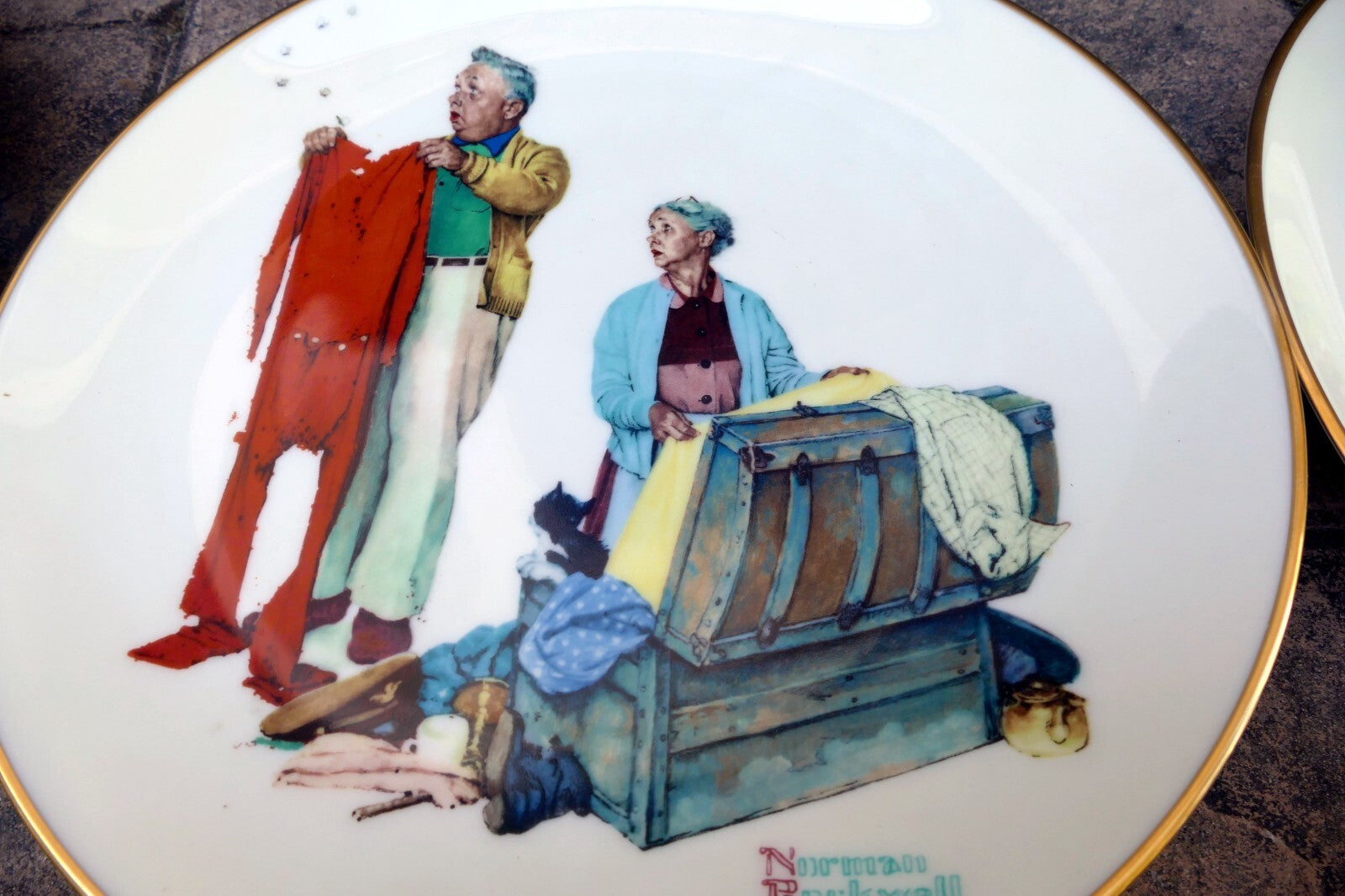 Set of 5 Norman Rockwell / Gorham Collector Plates; "Four Seasons" 1978
