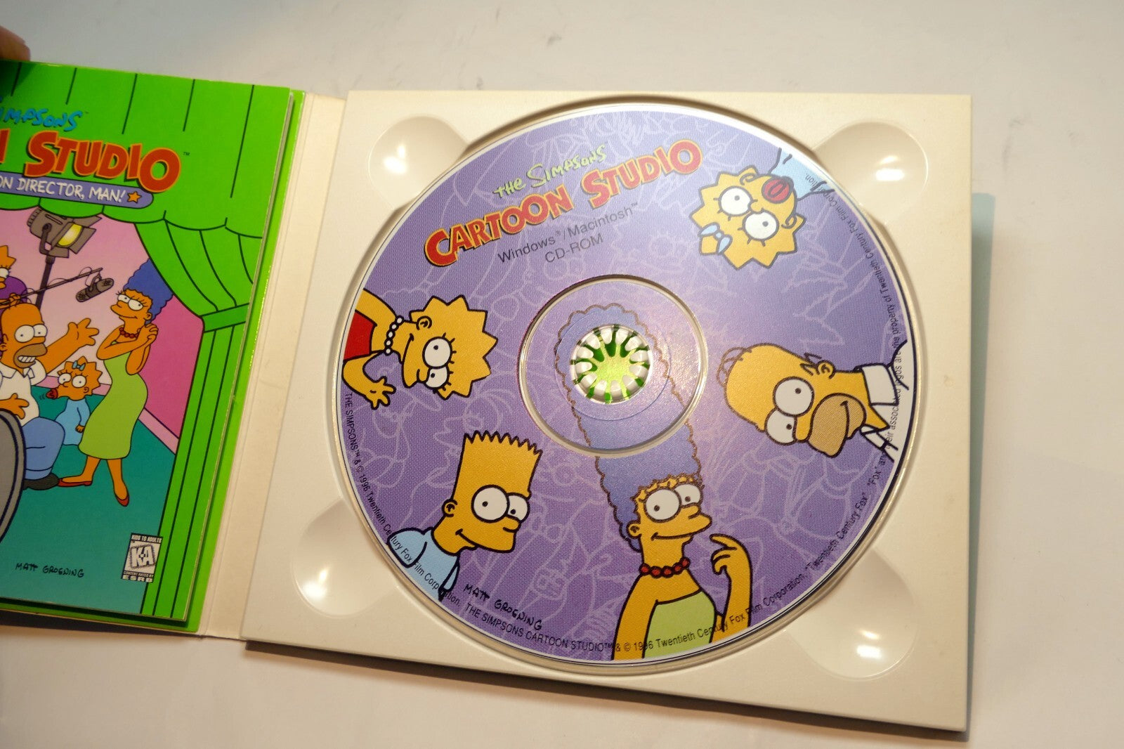 THE SIMPSONS: CARTOON STUDIO - PC CD-ROM FOX INTERACTIVE 1996 Windows 95 3.1