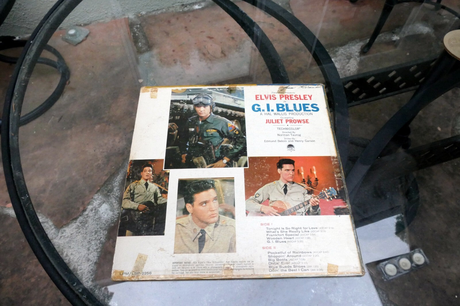1960 Elvis Presley  – G. I. Blues LPM-2256 Mono  - ALBUM ART COVER ONLY